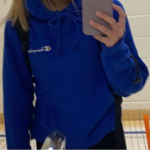 blue champion hoodie
